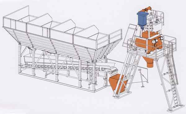 General layout of YHZS35 mobile concrete plant