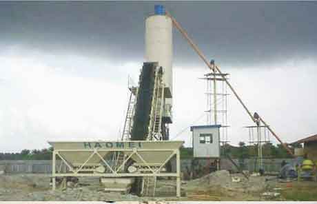 25m3/h mobile Concrete Plant in Indonesia