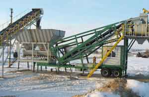 YHZS35 mobile Concrete batching Plant in Russia