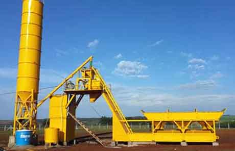 25m3/h mobile Concrete Plant in Paraguay