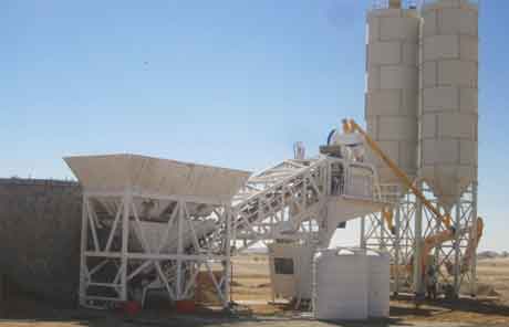 75m3/h mobile Concrete Plant in Saudi Arabia