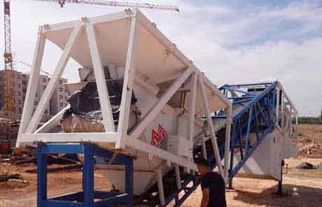 35m3/h mobile Concrete Plant in Zambia