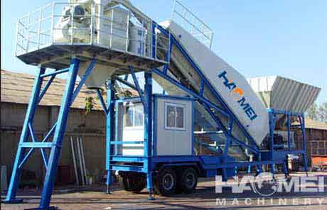 YHZS35 mobile Concrete batching Plant in Australia