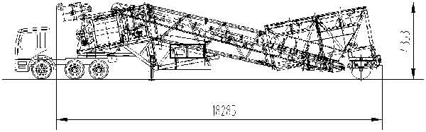 General layout of YHZS60 mobile concrete plant